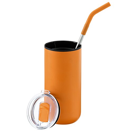 Additional Image 3 - an orange cup with a straw
