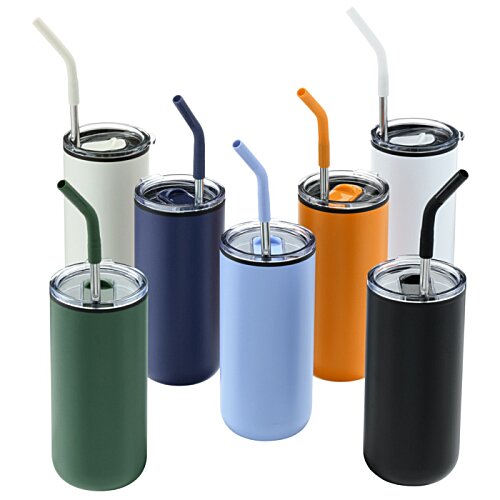 Additional Image 4 - a group of colorful cans with straws