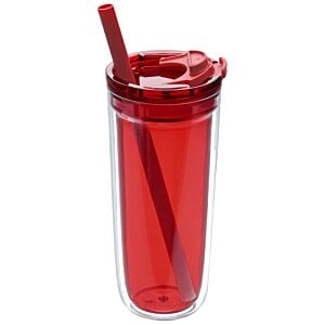 Additional Image 1 - a red tumbler with straw