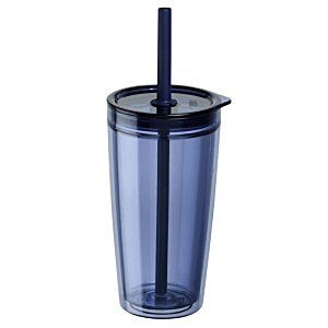Additional Image 2 - a blue plastic cup with a straw