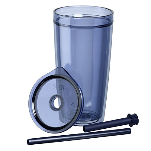 Additional Image 3 - a blue glass with a disc and a circular object