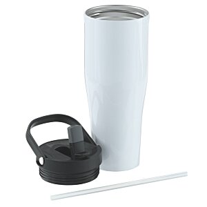 Additional Image 5 - a white cup and a black water bottle