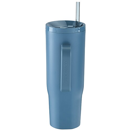 Additional Image 2 - a blue tumbler with a straw