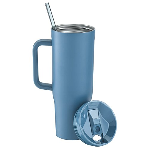 Additional Image 3 - a blue mug with a straw