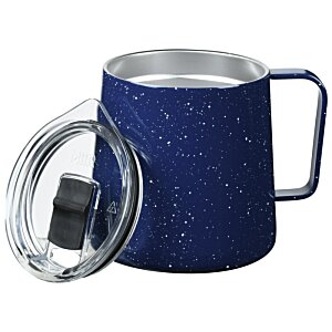 Additional Image 3 - a blue and silver mug with a lid