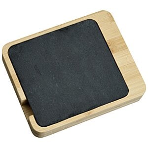 Additional Image 3 - a black square object with a wooden frame