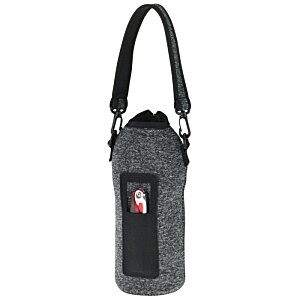 Additional Image 2 - a grey water bottle with black straps