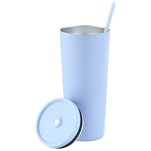 Additional Image 1 - a blue cup with a straw