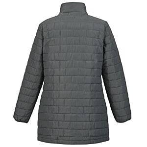 Additional Image 1 - a back view of a grey coat