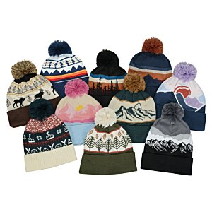Additional Image 3 - a group of knitted hats