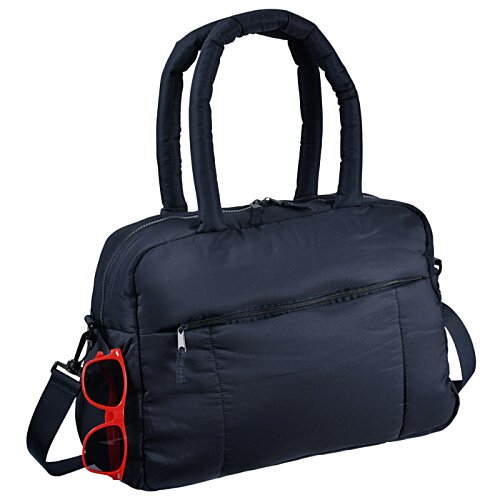 Additional Image 1 - a black bag with red glasses on it