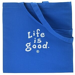 Additional Image 2 - a blue shirt with white text