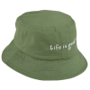 Additional Thumbnail Image 2 - a green bucket hat with white text