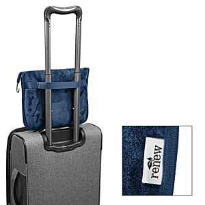 Additional Image 4 - a grey suitcase with a blue bag on top