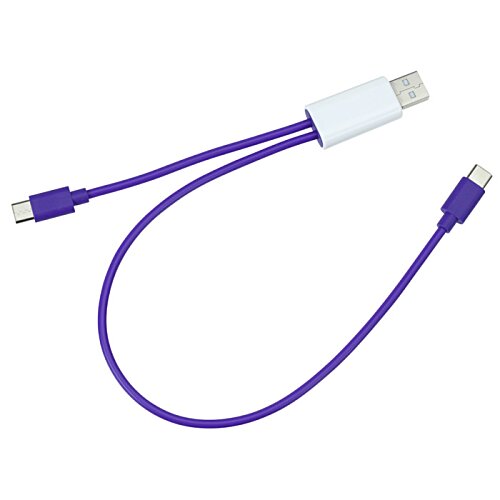 Additional Image 1 - a purple cable with a white connector