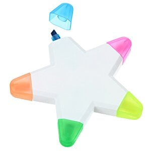 Additional Image 1 - a white star shaped object with multicolored markers