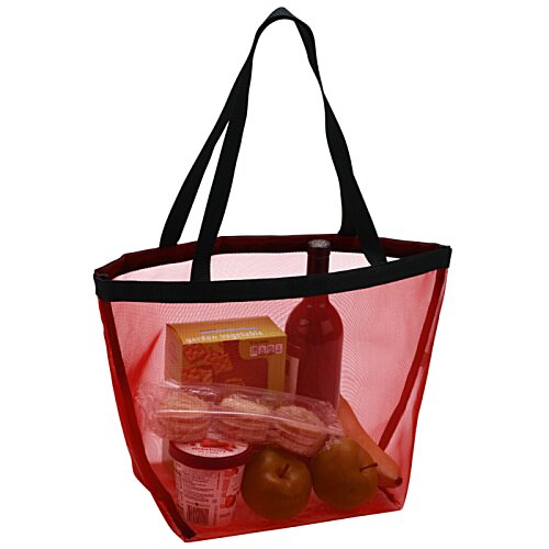 Additional Image 3 - a red mesh bag with food inside