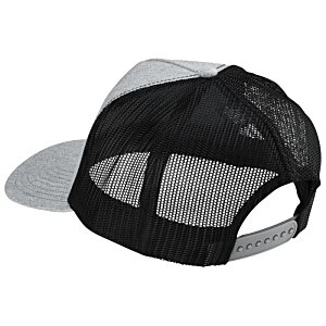 Additional Image 1 - a black hat with a mesh cap