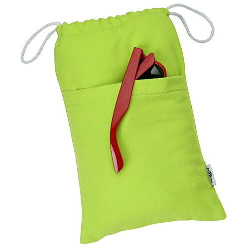 Additional Image 2 - a green bag with a red strap