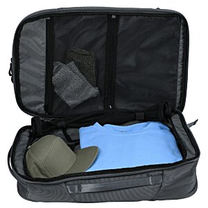 Additional Image 6 - a black suitcase with a blue hat and a blue shirt