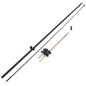 Additional Image 3 - a long metal rod with a black and white handle