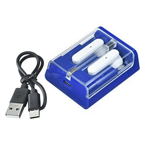 Additional Image 1 - a blue box with white objects next to a black cord