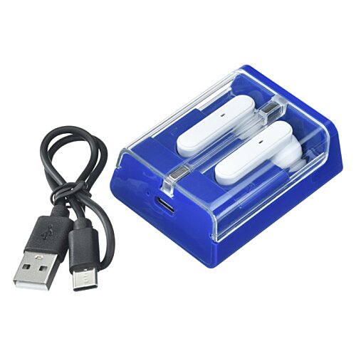Additional Image 1 - a blue box with white objects next to a black cord