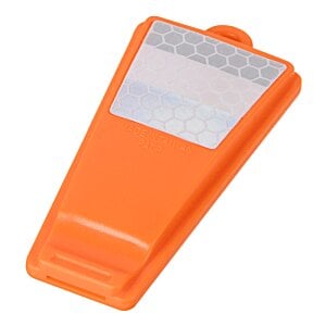 Additional Image 1 - a orange whistle with a white label