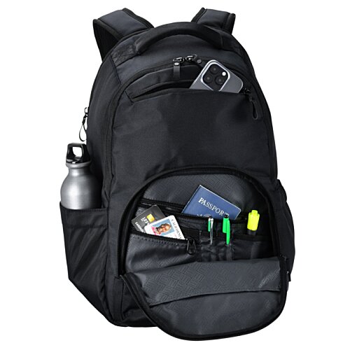 Additional Image 3 - a black backpack with a pocket