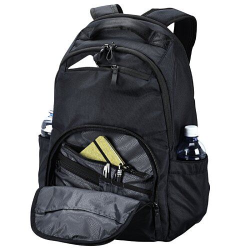 Additional Image 3 - a black backpack with a pocket