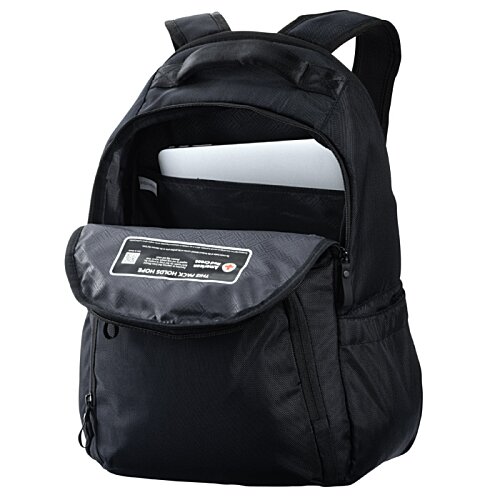 Additional Image 4 - a black backpack with a paper inside