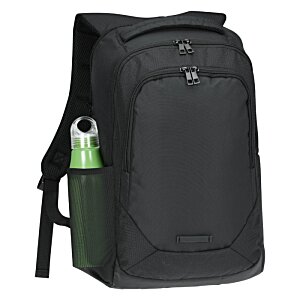 Additional Image 1 - a black backpack with a green bottle