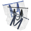Additional Thumbnail Image 3 - a pair of clear plastic bags with blue handles