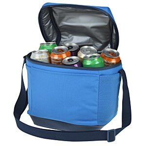 Additional Image 2 - a blue cooler bag with bottles inside