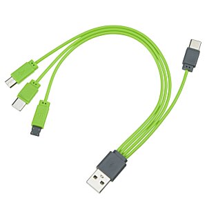 Additional Image 1 - a green usb cable with grey connectors