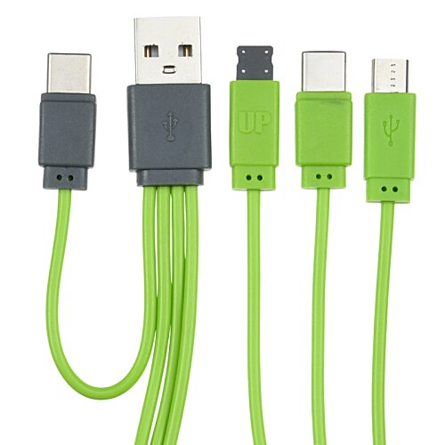 Additional Image 2 - a group of green and grey usb cables