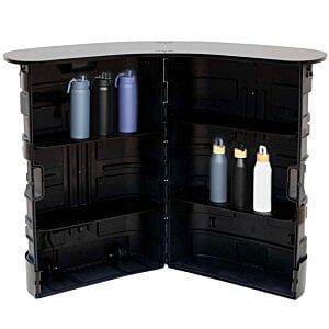 Additional Image 2 - a black shelf with shelves