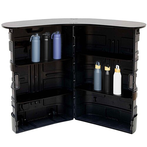 Additional Image 2 - a black shelf with shelves