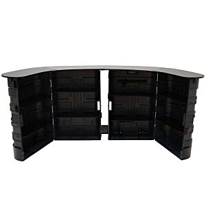 Additional Image 2 - a black bookcase with black shelves