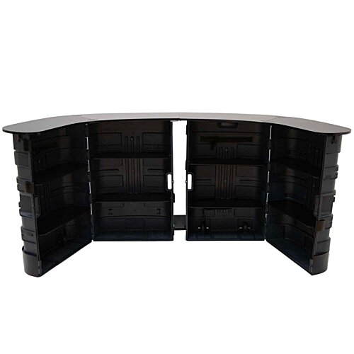Additional Image 2 - a black bookcase with black shelves
