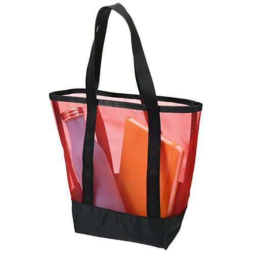 Additional Image 2 - a red and black bag with black handles