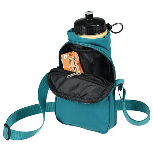 Additional Image 2 - a blue water bottle with a black lid