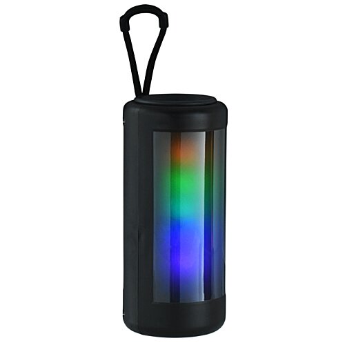 Additional Image 4 - a black round object with a colorful light