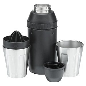 Additional Image 2 - a black and silver thermos