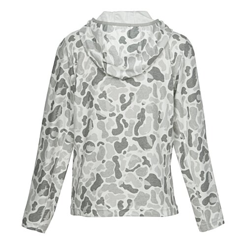 Additional Image 1 - a white shirt with black and grey flowers
