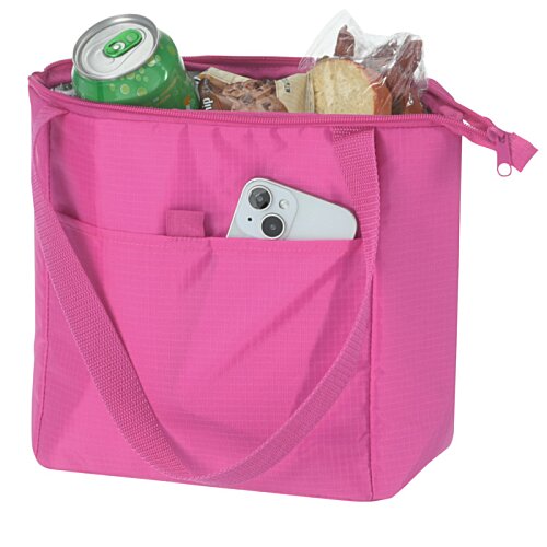 Additional Image 2 - a pink bag with a drink and a can inside