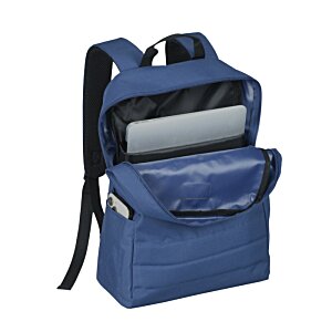 Additional Image 3 - a blue backpack with a laptop inside
