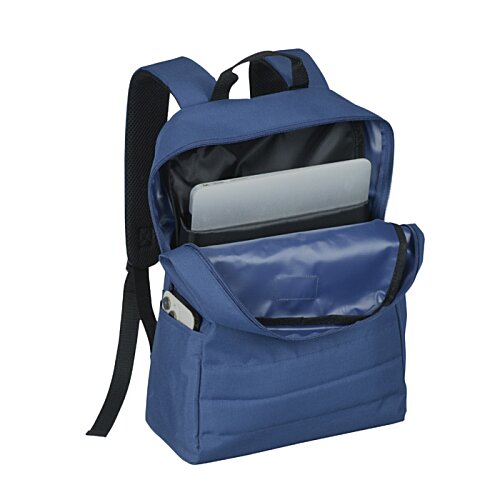 Additional Image 3 - a blue backpack with a laptop inside