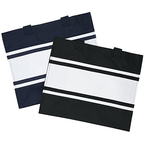Additional Image 2 - a pair of black and white striped napkins