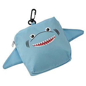 Additional Image 1 - a blue square shaped keychain with a face